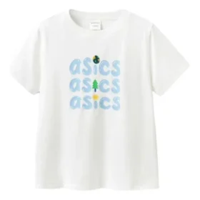 Three Rows Logo T-Shirt “White Blue”